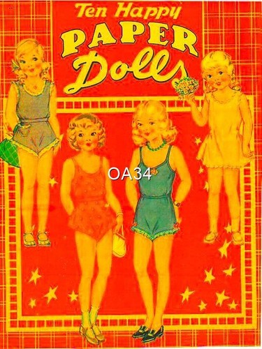 Dieci bambole carta felici - dieci,